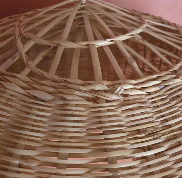 Handwoven Wavy Raffia Pendant Light