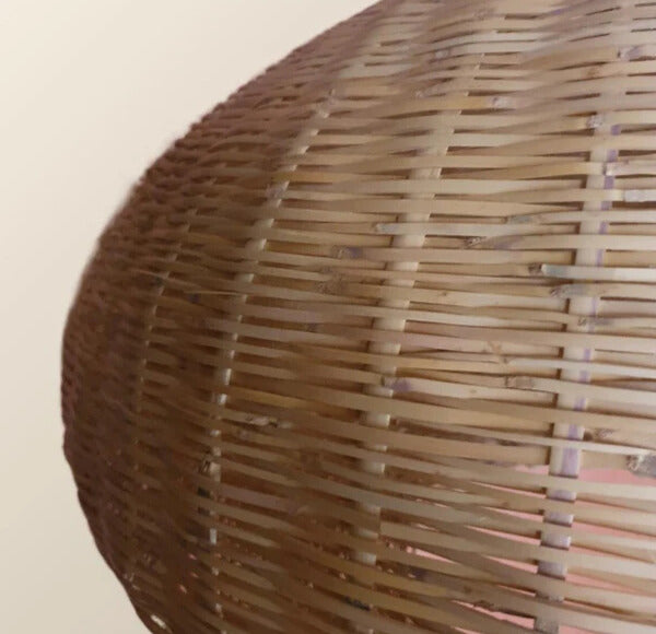 Handwoven Wavy Raffia Pendant Light